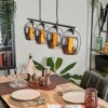 hofstein Suspension Verre 15cm Vevino Chrome, Fumé, 4 lumières* Lampes Modernes