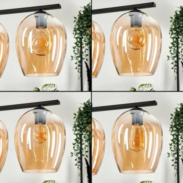hofstein Suspension Verre 20cm Vevino Ambre, 4 lumières* Lampes En Verre