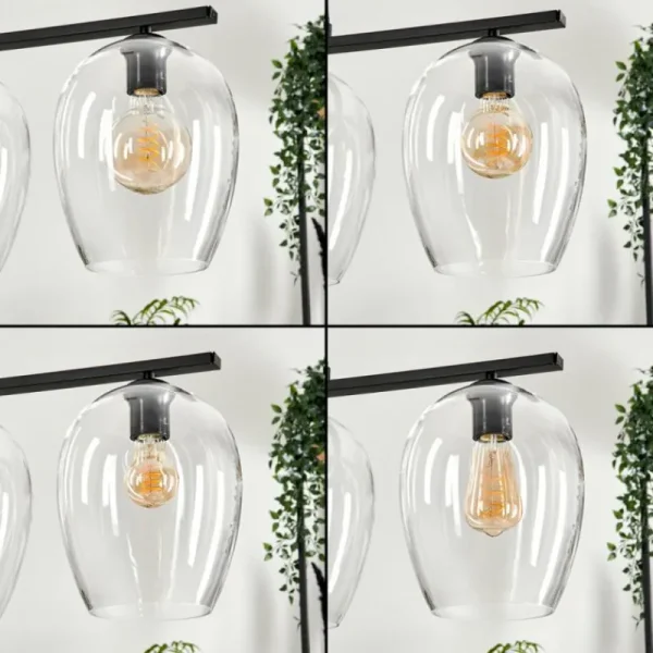 hofstein Suspension Verre 20cm Vevino Clair, 4 lumières* Lampes En Verre