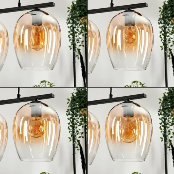 hofstein Suspension Verre 20cm Vevino Clair, 3 lumières* Lampes En Verre