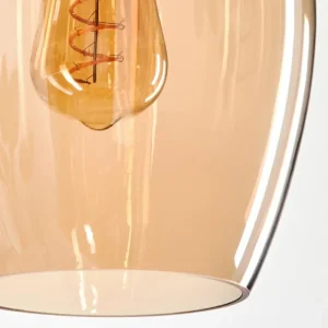 hofstein Suspension Verre 20cm Vevino Ambre, 1 lumière* Lampes En Verre