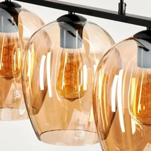 hofstein Suspension Verre 20cm Vevino Ambre, 3 lumières* Lampes En Verre