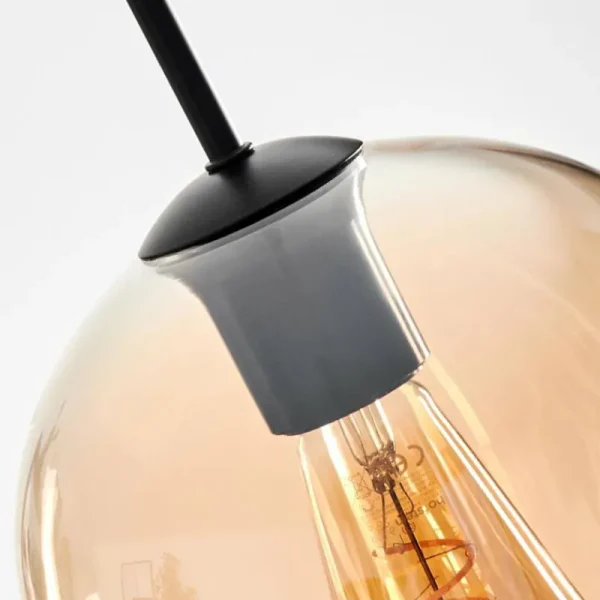 hofstein Suspension Verre 20cm Vevino Ambre, 3 lumières* Lampes En Verre