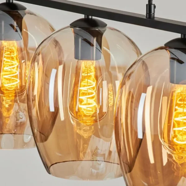 hofstein Suspension Verre 20cm Vevino Ambre, 3 lumières* Lampes En Verre
