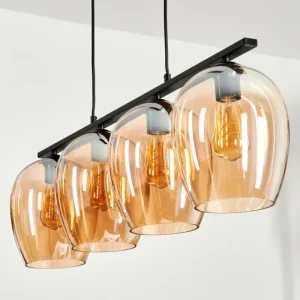 hofstein Suspension Verre 20cm Vevino Ambre, 4 lumières* Lampes En Verre