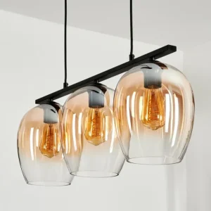 hofstein Suspension Verre 20cm Vevino Clair, 3 lumières* Lampes En Verre