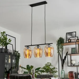 hofstein Suspension Verre 20cm Vevino Ambre, 3 lumières* Lampes En Verre