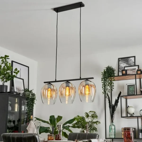 hofstein Suspension Verre 20cm Vevino Clair, 3 lumières* Lampes En Verre