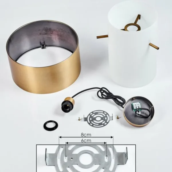 hofstein Suspension Vivian Laiton, 1 lumière* Lampes En Verre