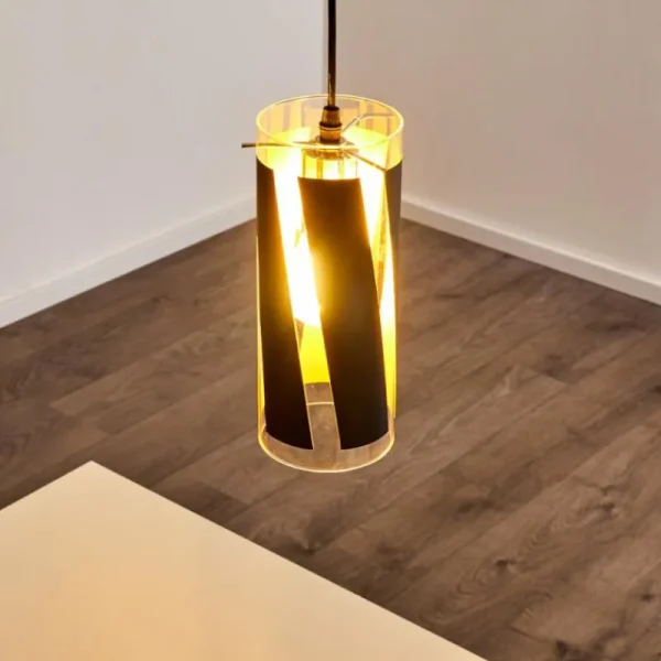 hofstein Suspension Vänersborg Noir, 1 lumière* Lampes En Verre