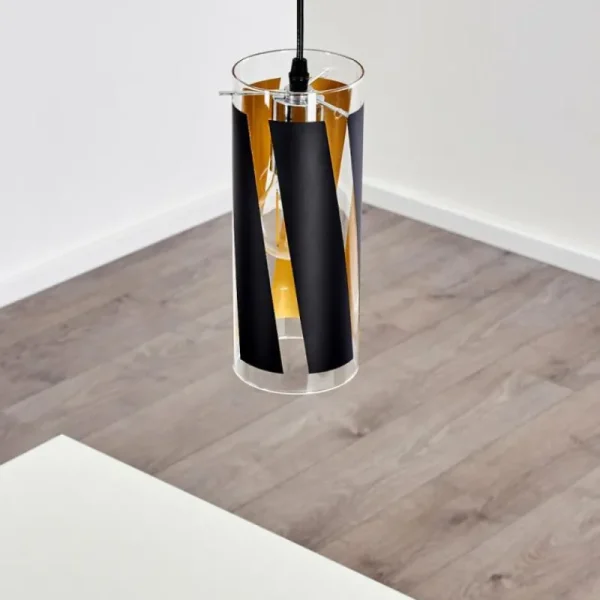 hofstein Suspension Vänersborg Noir, 1 lumière* Lampes En Verre