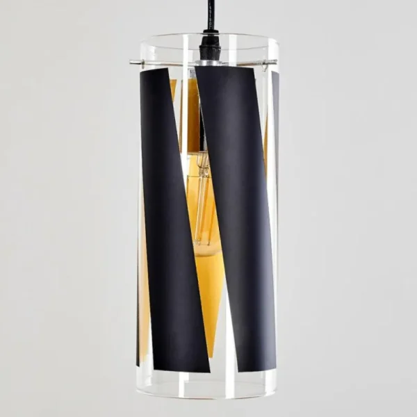 hofstein Suspension Vänersborg Noir, 1 lumière* Lampes En Verre