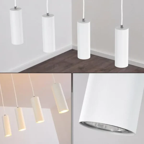 hofstein Suspension Zuoz Blanc, 4 lumières* Lampes Modernes