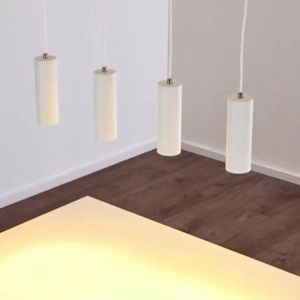 hofstein Suspension Zuoz Blanc, 4 lumières* Lampes Modernes