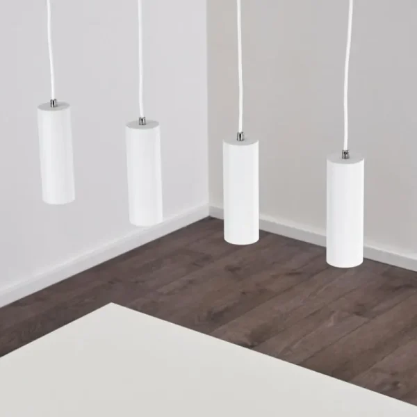hofstein Suspension Zuoz Blanc, 4 lumières* Lampes Modernes