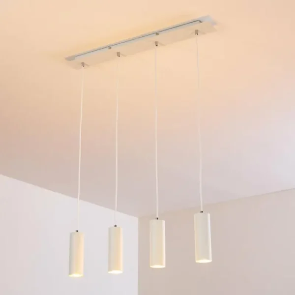 hofstein Suspension Zuoz Blanc, 4 lumières* Lampes Modernes
