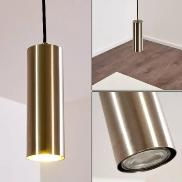 hofstein Suspension Zuoz Nickel mat, 1 lumière* Lampes Modernes