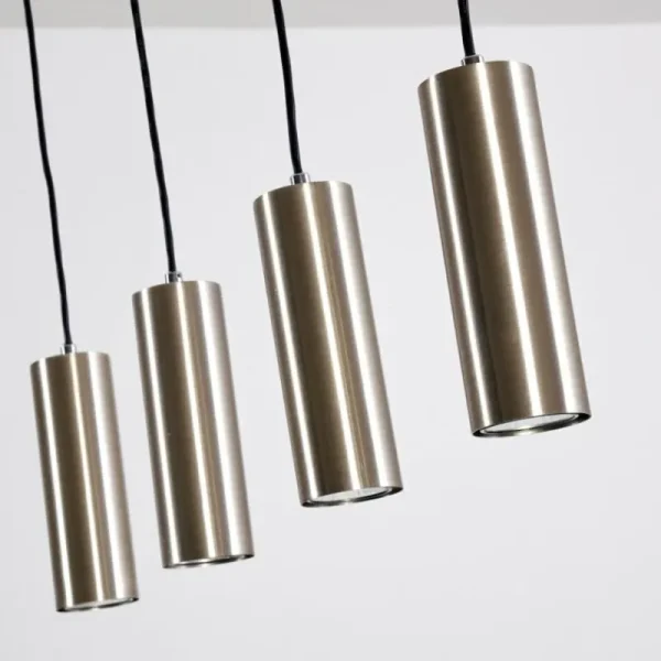 hofstein Suspension Zuoz Nickel mat, 4 lumières* Lampes Modernes