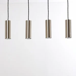 hofstein Suspension Zuoz Nickel mat, 4 lumières* Lampes Modernes
