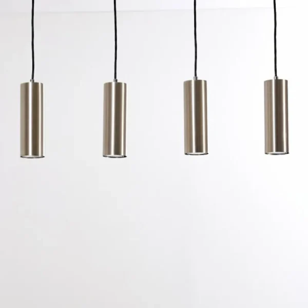 hofstein Suspension Zuoz Nickel mat, 4 lumières* Lampes Modernes