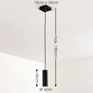 hofstein Suspension Zuoz Noir, 1 lumière* Lampes Modernes