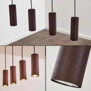 hofstein Suspension Zuoz Rouille, 4 lumières* Lampes Modernes