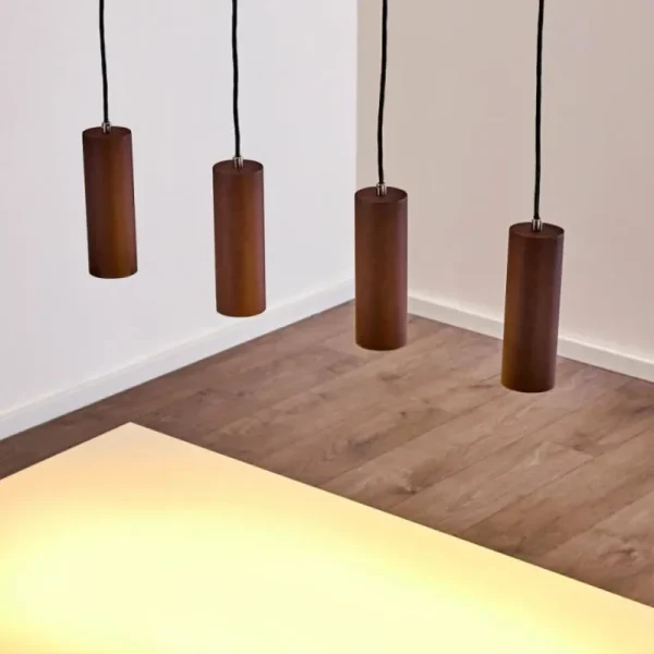 hofstein Suspension Zuoz Rouille, 4 lumières* Lampes Modernes