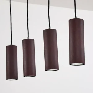 hofstein Suspension Zuoz Rouille, 4 lumières* Lampes Modernes