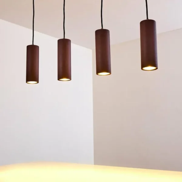 hofstein Suspension Zuoz Rouille, 4 lumières* Lampes Modernes