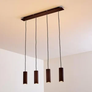 hofstein Suspension Zuoz Rouille, 4 lumières* Lampes Modernes