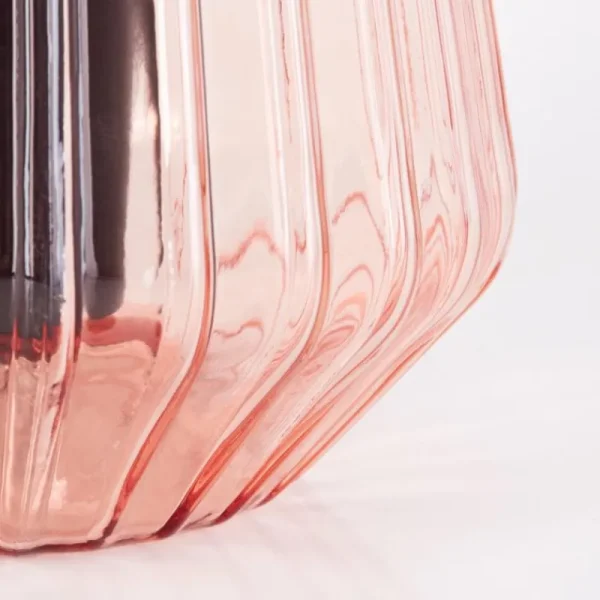 hofstein Telhais Lampe à poser, Liseuse Rose, Noir, 1 lumière* Lampes En Verre