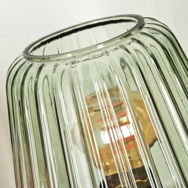 hofstein Telhais Lampe à poser Vert, Noir, 1 lumière* Lampes En Verre