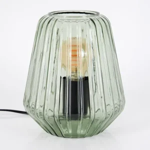 hofstein Telhais Lampe à poser Vert, Noir, 1 lumière* Lampes En Verre