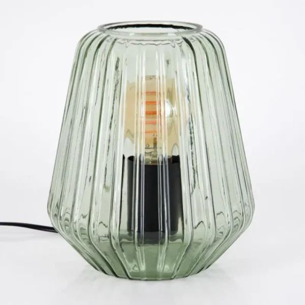 hofstein Telhais Lampe à poser Vert, Noir, 1 lumière* Lampes En Verre