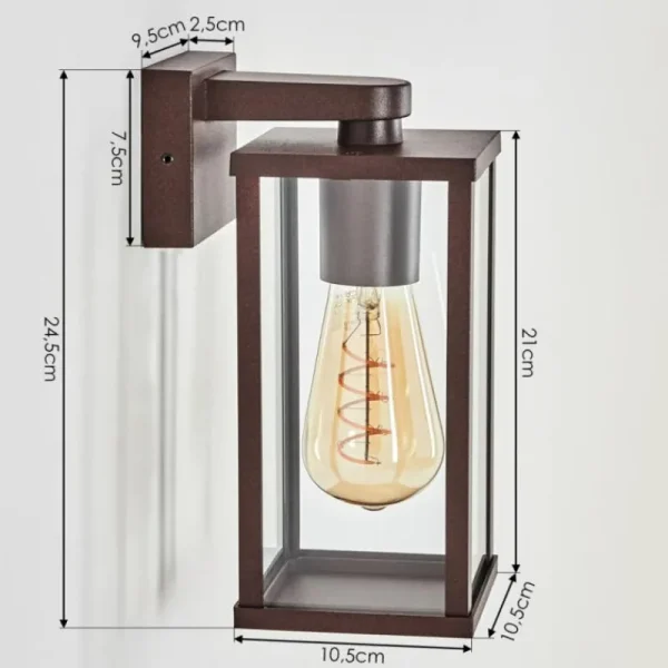 hofstein Tourega Lampe murale d´extérieur Rouille, 1 lumière* Lampes Modernes