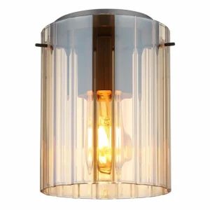 Luminaires Globo Lighting Tulivar Plafonnier Gris, 1 lumière* Lampes En Verre