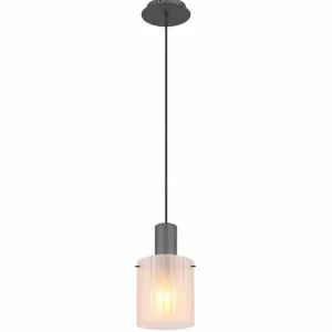 Luminaires Globo Lighting Tulivar Suspension Gris, 1 lumière* Lampes En Verre