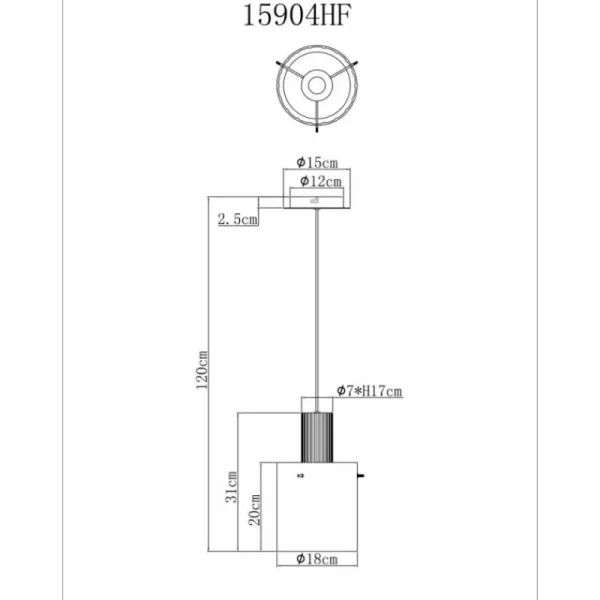 Luminaires Globo Lighting Tulivar Suspension Gris, 1 lumière* Lampes En Verre