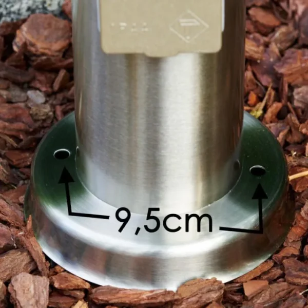 hofstein Tunes Lampadaire, Eclairage de chemin Acier inoxydable, 1 lumière* Lampes Modernes