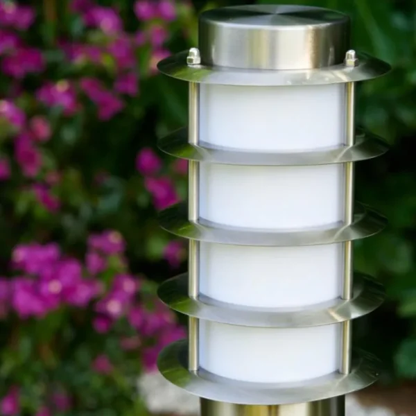 hofstein Tunes Lampadaire, Eclairage de chemin Acier inoxydable, 1 lumière* Lampes Modernes