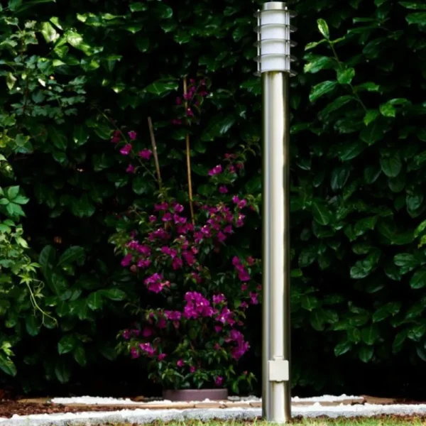 hofstein Tunes Lampadaire, Eclairage de chemin Acier inoxydable, 1 lumière* Lampes Modernes