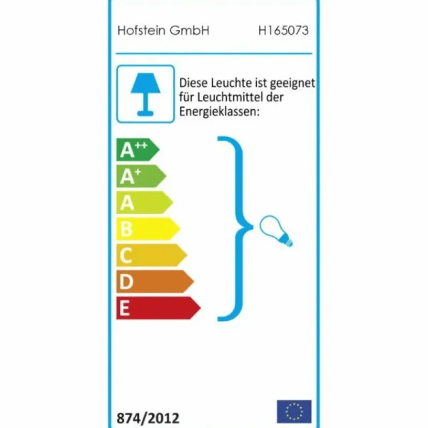 hofstein Tunes Lampadaire, Eclairage de chemin Acier inoxydable, 1 lumière* Lampes Modernes
