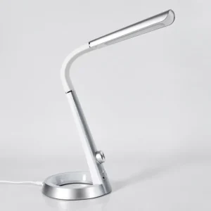 hofstein Tykby Lampe de bureau, Lampe à poser, Liseuse LED Argenté, Blanc, 1 lumière, Changeur de couleurs* Lampes Modernes