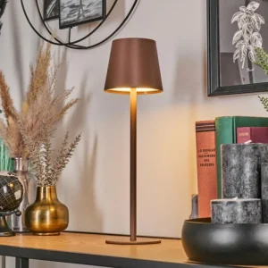hofstein Vannie Lampe de table d'extérieur, Lampe à poser LED Brun, 1 lumière* Lampes Modernes