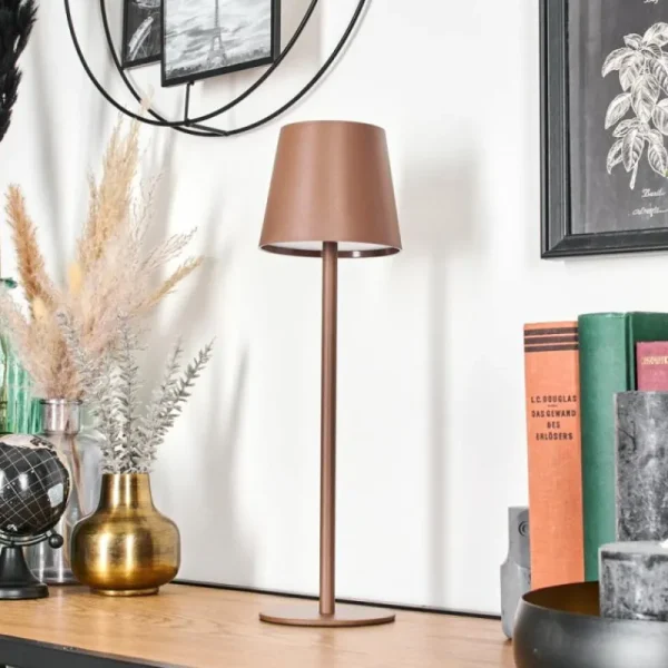 hofstein Vannie Lampe de table d'extérieur, Lampe à poser LED Brun, 1 lumière* Lampes Modernes