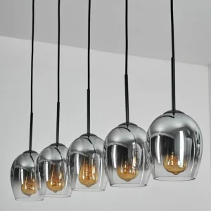 hofstein Vevino Suspension Noir, 5 lumières* Lampes Modernes