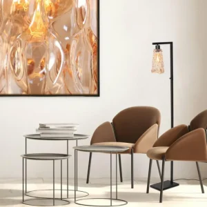 Luminaires Steinhauer Vidrio Lampadaire Noir, 1 lumière* Lampes En Verre