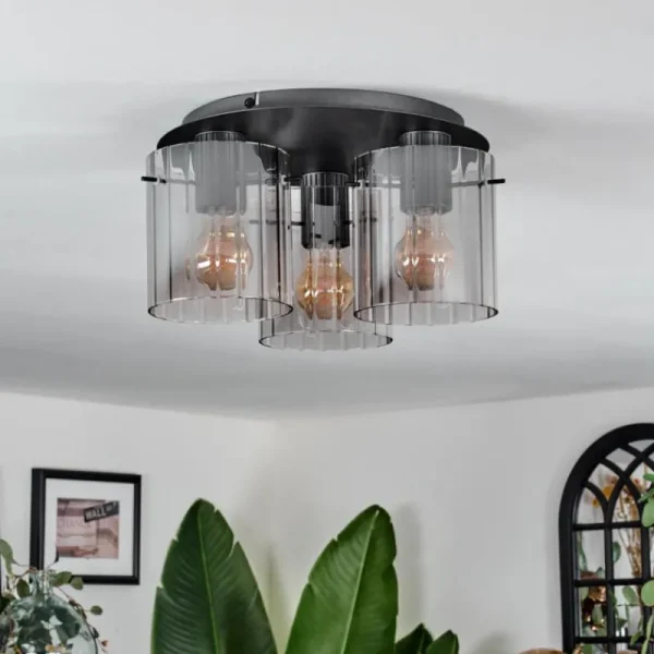 hofstein Vireda Plafonnier Anthracite, 3 lumières* Lampes Modernes