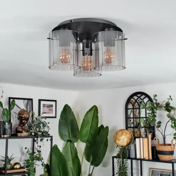 hofstein Vireda Plafonnier Anthracite, 3 lumières* Lampes Modernes