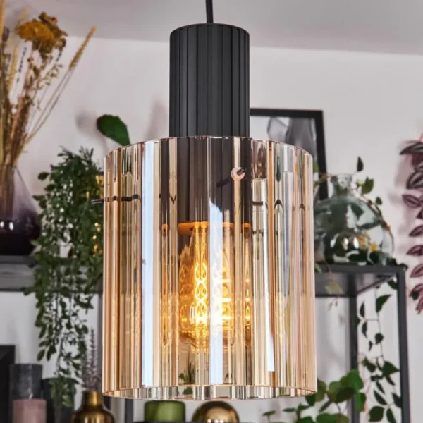 hofstein Vireda Suspension, Suspension Anthracite, 3 lumières* Lampes En Verre